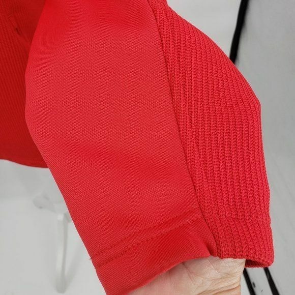 Spyder Womens Stryke Red Full Zip Fleece Jacket Layering Ski Snowboard Size XL - Picture 10 of 12